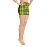 Load image into Gallery viewer, OGVanlife Westy Lovers GREEN Plaid Yoga Shorts
