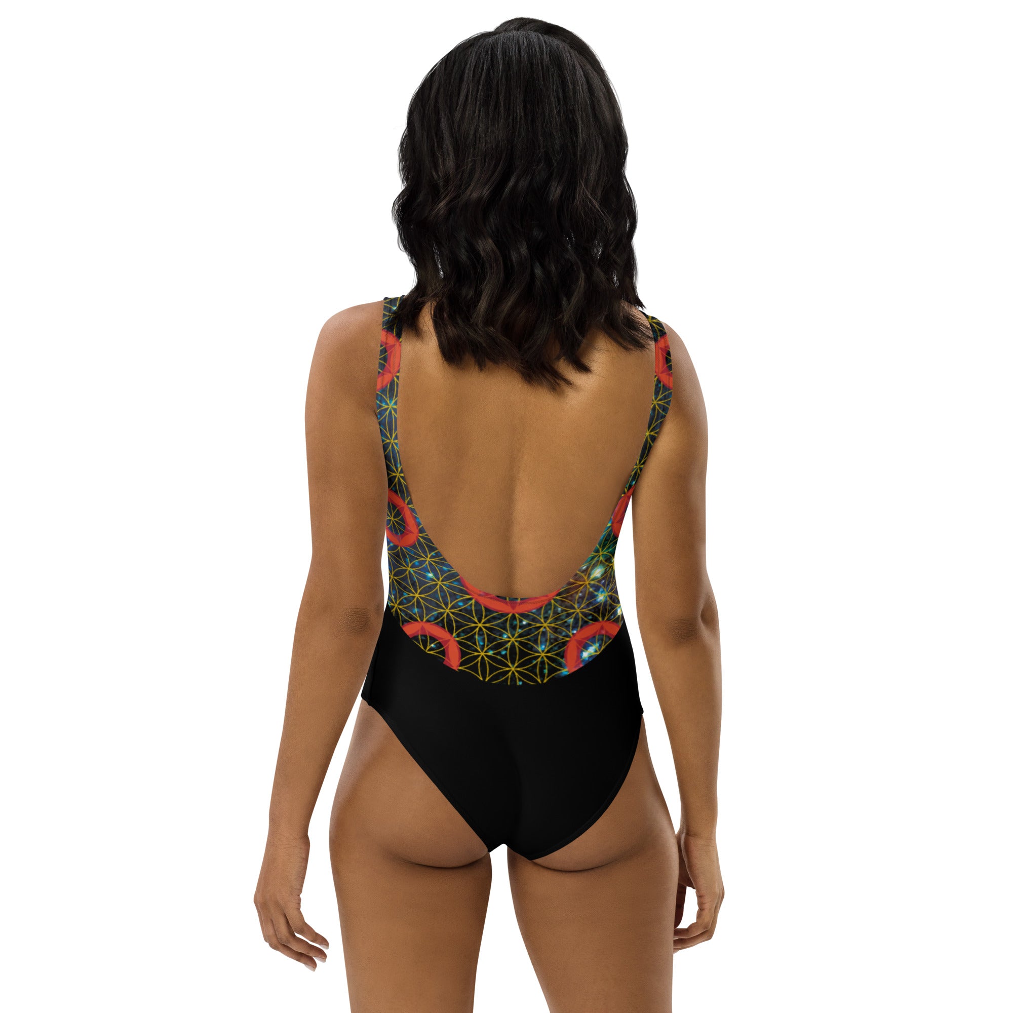 Flower of Life Galaxy One-Piece Swimsuit