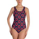 Load image into Gallery viewer, Phish One-Piece Fishman Donuts Swimsuit
