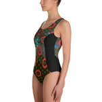 Load image into Gallery viewer, Flower of Life Galaxy One-Piece Swimsuit
