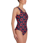 Load image into Gallery viewer, Phish One-Piece Fishman Donuts Swimsuit
