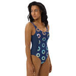 Load image into Gallery viewer, Fishman Blue Space Donuts One-Piece Phish Swimsuit
