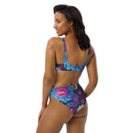 Load image into Gallery viewer, Phish High Waisted Bikini Set, Fishman Floral Donuts Recycled Swimsuit
