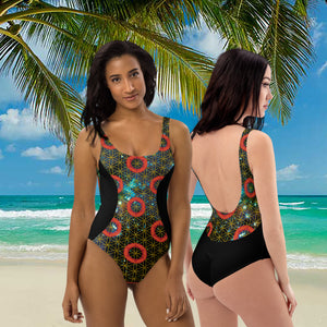 Flower of Life Galaxy One-Piece Swimsuit