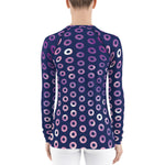 Load image into Gallery viewer, Phish Space Donuts Women&#39;s Rash Guard
