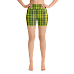 Load image into Gallery viewer, OGVanlife Westy Lovers GREEN Plaid Yoga Shorts
