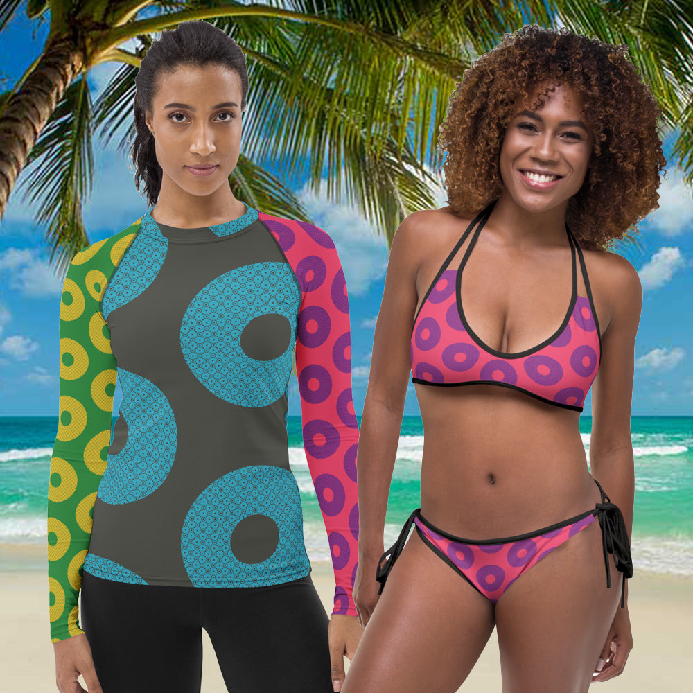 Phish Rash Guard Fishman Donuts LEMSG Women's Swim