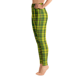 OgVanlife Westy Lovers Vintage Style Green Plaid Yoga Pants