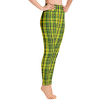 Load image into Gallery viewer, OgVanlife Westy Lovers Vintage Style Green Plaid Yoga Pants
