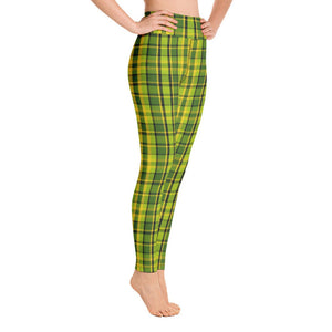OgVanlife Westy Lovers Vintage Style Green Plaid Yoga Pants