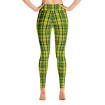 Load image into Gallery viewer, OgVanlife Westy Lovers Vintage Style Green Plaid Yoga Pants
