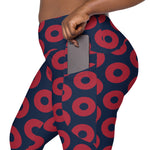 Load image into Gallery viewer, Phish Crossover Leggings With Pockets Fishman Donuts
