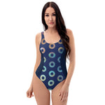 Load image into Gallery viewer, Fishman Blue Space Donuts One-Piece Phish Swimsuit
