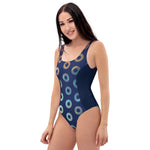 Load image into Gallery viewer, Fishman Blue Space Donuts One-Piece Phish Swimsuit

