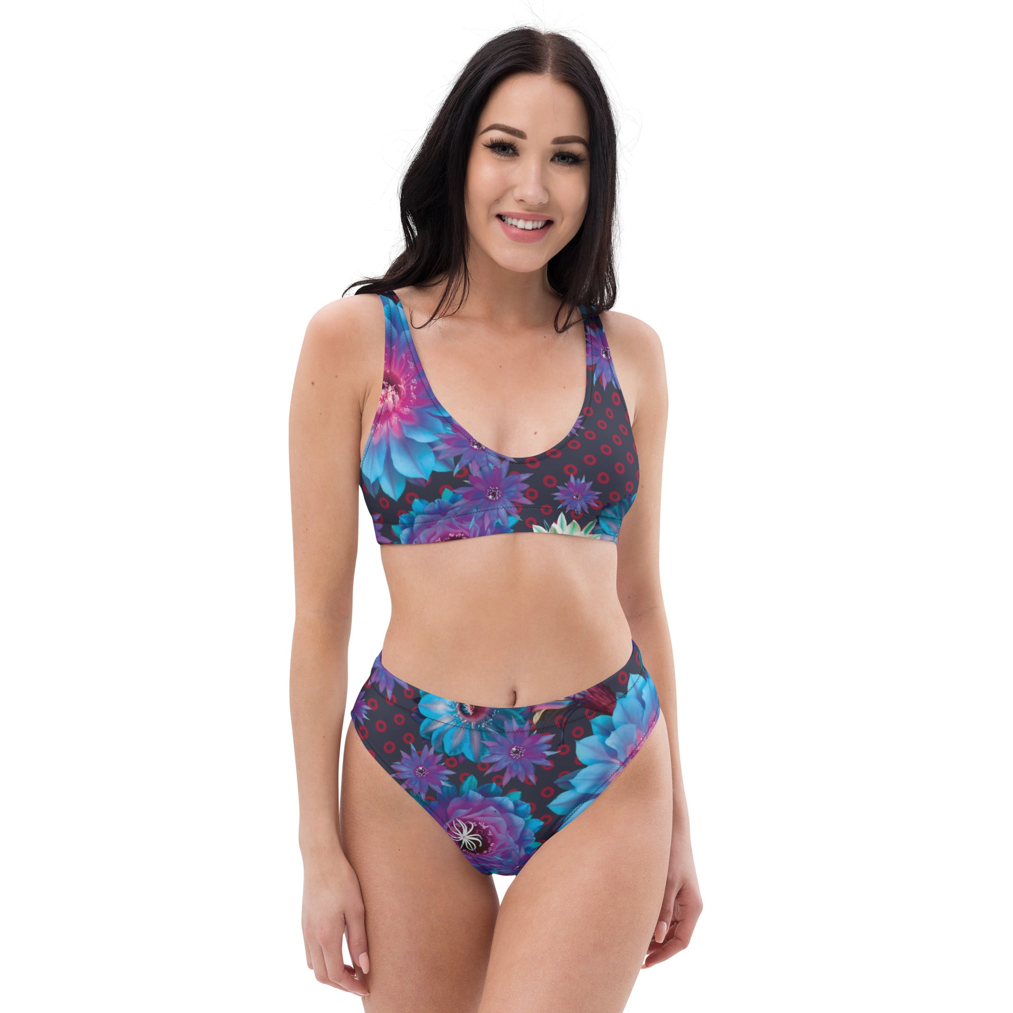 Fishman Floral Donuts Recycled High-Waisted Phish Bikini