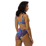 Load image into Gallery viewer, Phish High Waisted Bikini Set, Fishman Floral Donuts Recycled Swimsuit
