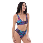 Load image into Gallery viewer, Phish High Waisted Bikini Set, Fishman Floral Donuts Recycled Swimsuit
