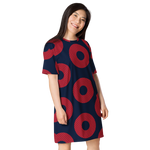 Load image into Gallery viewer, Phish T-shirt dress Fishman Donuts
