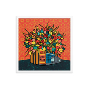 YEMSG Tulips Spring New Years Framed Poster