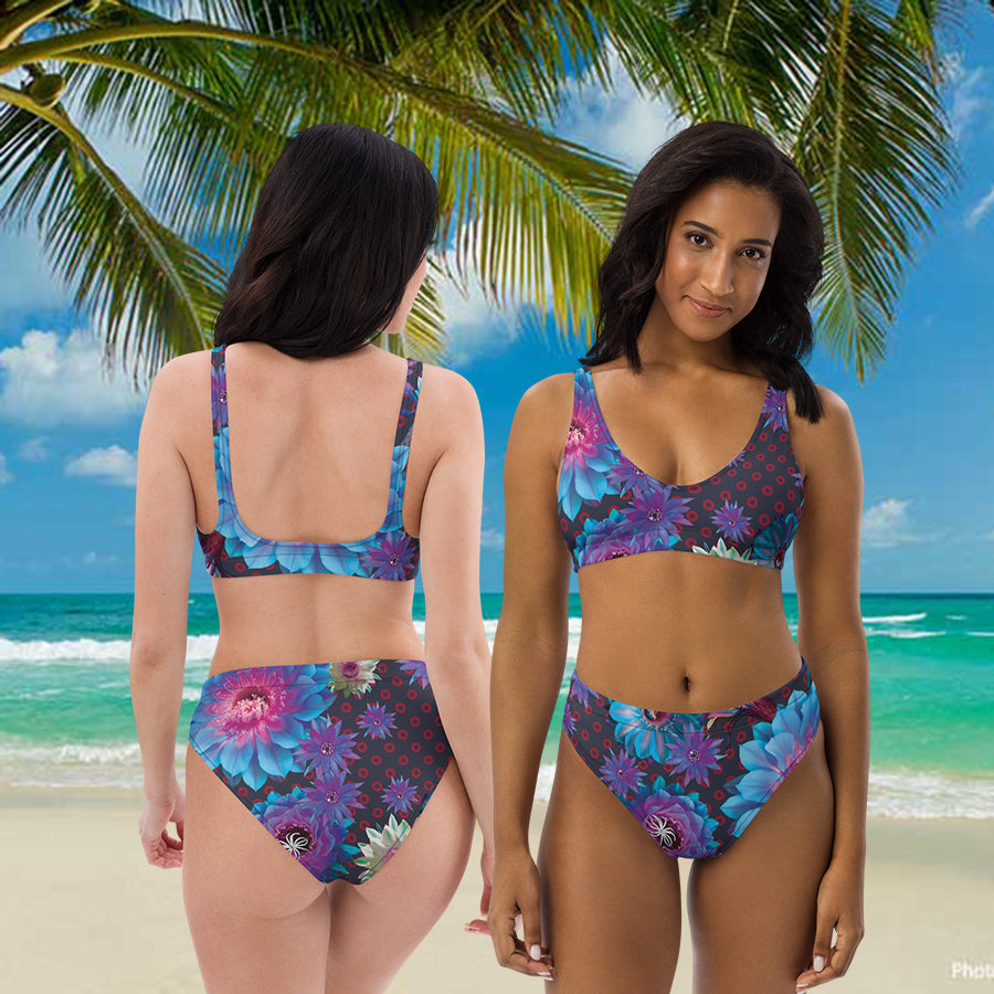 Fishman Floral Donuts Recycled High-Waisted Phish Bikini