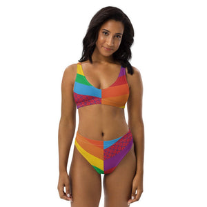 Phish High-Waisted Bikini Rainbow Stripe Fishman Donuts Recycled