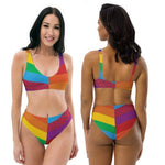 Load image into Gallery viewer, Phish High-Waisted Bikini Rainbow Stripe Fishman Donuts Recycled
