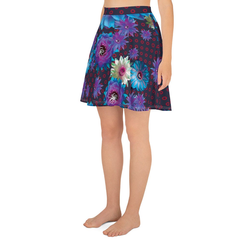 Floral Fishman Donuts Phish Skater Skirt