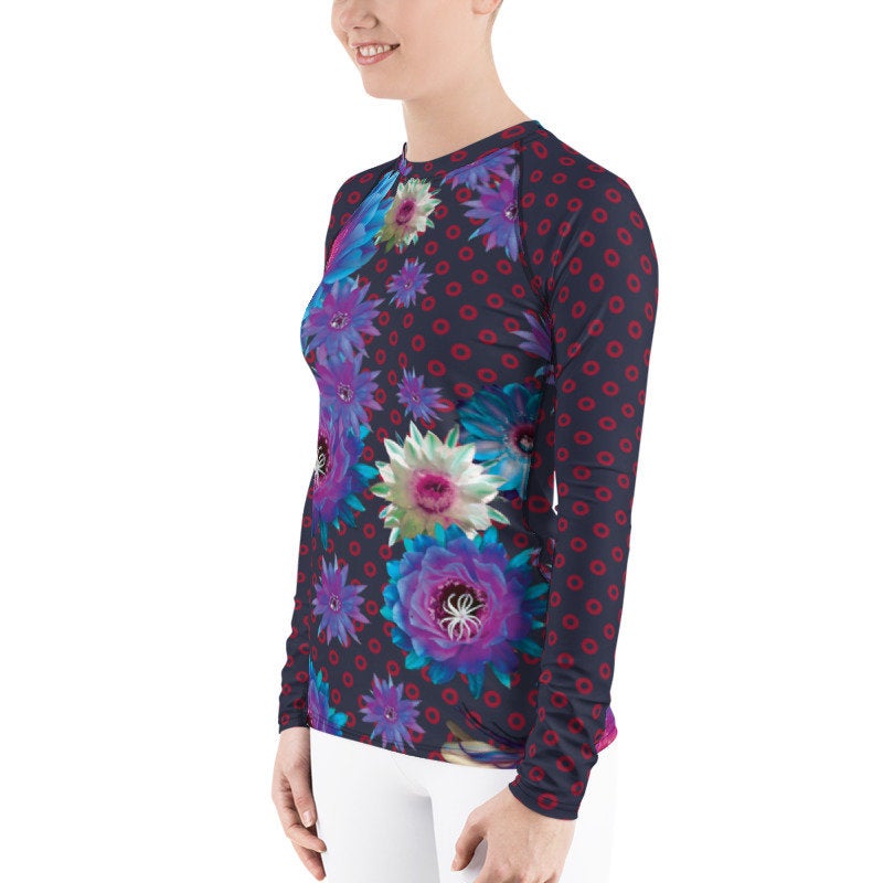 Fishman Floral Donuts Women's Phish Rash Guard