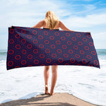 Load image into Gallery viewer, Fishman Flower of Life Donuts Beach and Bath Phish Towel
