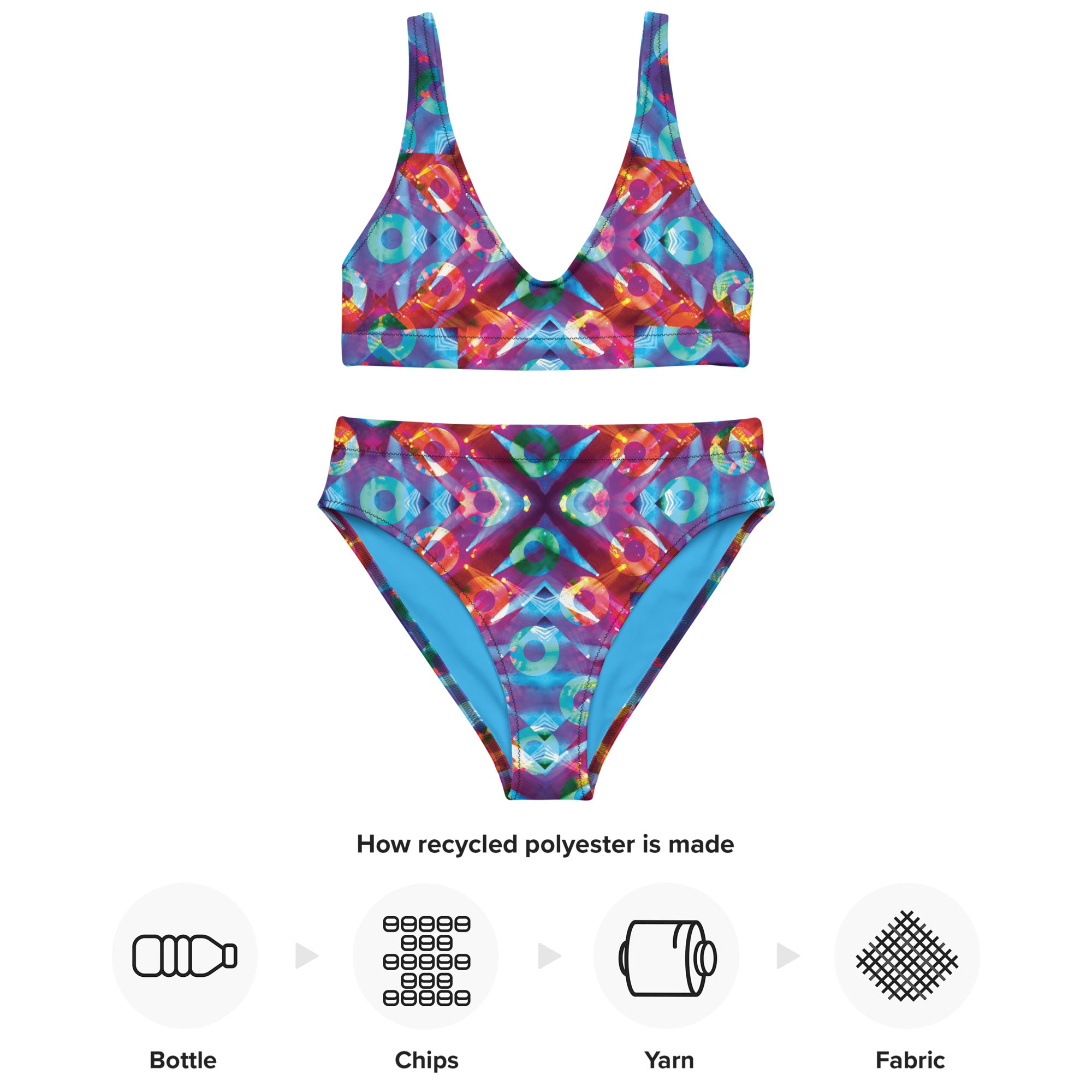 Fishman Kuroda Kaleidoscope Donuts Phish Recycled High-Waisted Bikini
