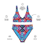 Load image into Gallery viewer, Fishman Kuroda Kaleidoscope Donuts Phish Recycled High-Waisted Bikini
