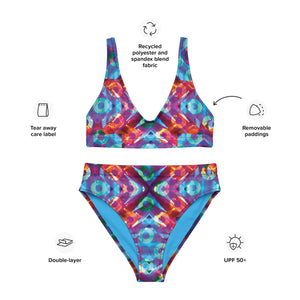 Fishman Kuroda Kaleidoscope Donuts Phish Recycled High-Waisted Bikini