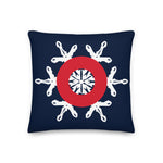 Load image into Gallery viewer, Fishman Snowflake Donuts Phish Premium Linen Look Pillow
