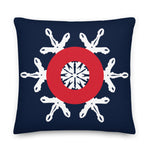 Load image into Gallery viewer, Fishman Snowflake Donuts Phish Premium Linen Look Pillow
