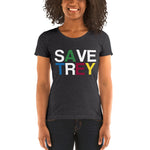 Load image into Gallery viewer, Save Trey Rescue Squad Ladies' short sleeve t-shirt. Phish Tour
