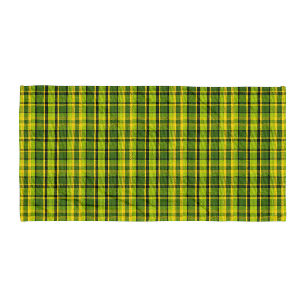 OgVanlife WestyLovers Vintage Style GREEN Plaid Phish Riviera Maya Beach Towel