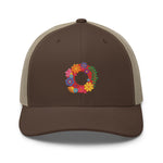 Load image into Gallery viewer, Fishman Flower Pop Donuts Phish Trucker Cap
