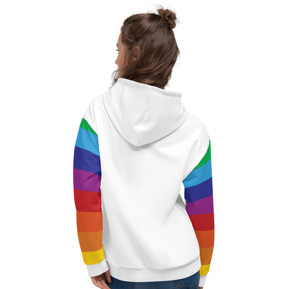 Woke Wook Rainbow Sleeve Unisex Hoodie