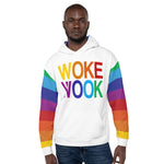 Load image into Gallery viewer, Woke Wook Rainbow Sleeve Unisex Hoodie
