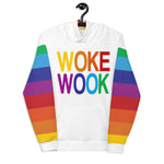 Load image into Gallery viewer, Woke Wook Rainbow Sleeve Unisex Hoodie
