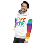 Load image into Gallery viewer, Woke Wook Rainbow Sleeve Unisex Hoodie

