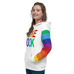 Load image into Gallery viewer, Woke Wook Rainbow Sleeve Unisex Hoodie

