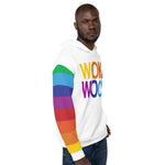 Load image into Gallery viewer, Woke Wook Rainbow Sleeve Unisex Hoodie
