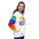 Load image into Gallery viewer, Woke Wook Rainbow Sleeve Unisex Hoodie
