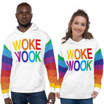 Load image into Gallery viewer, Woke Wook Rainbow Sleeve Unisex Hoodie

