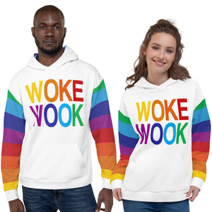 Woke Wook Rainbow Sleeve Unisex Hoodie